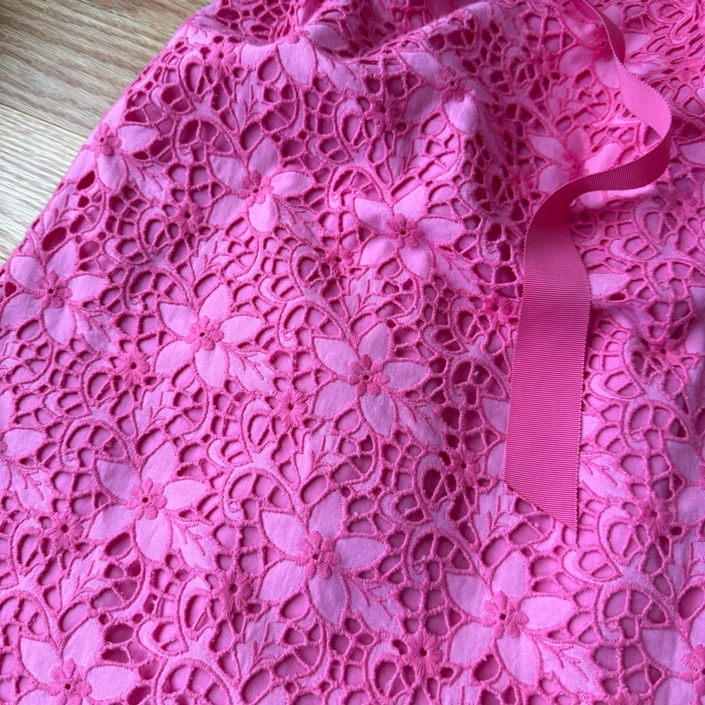 Lilly Pulitzer Pink Floral Lace Strapless Midi Dress - Picture 4 of 8